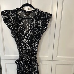 Sugarlips Black and White Floral Dress